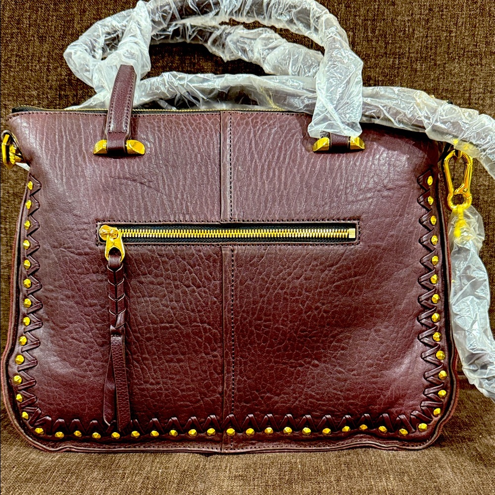 orYANY Pebbled Leather/Suede Bag